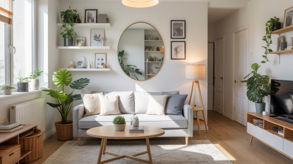 a cozy apartment living room with a smal R83ISoRnTvC fWYoat4BsA g5D4zyURS7 xFGo MjFanA