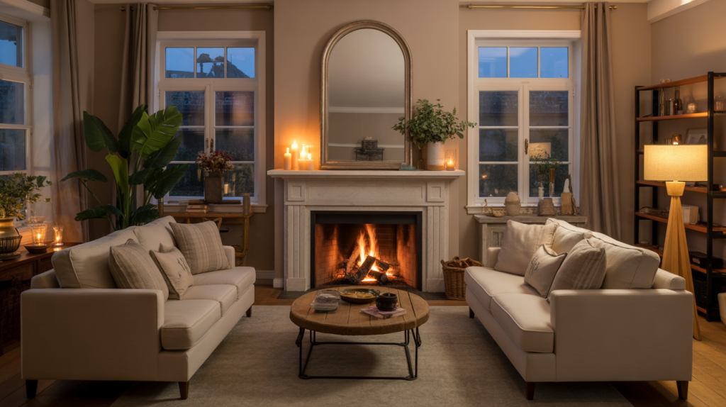 elegant living room with a central firep Xjm0fqlwTdS2kEKzxuiTUQ 3n23QtrOSzu6KIgPtvcBhg