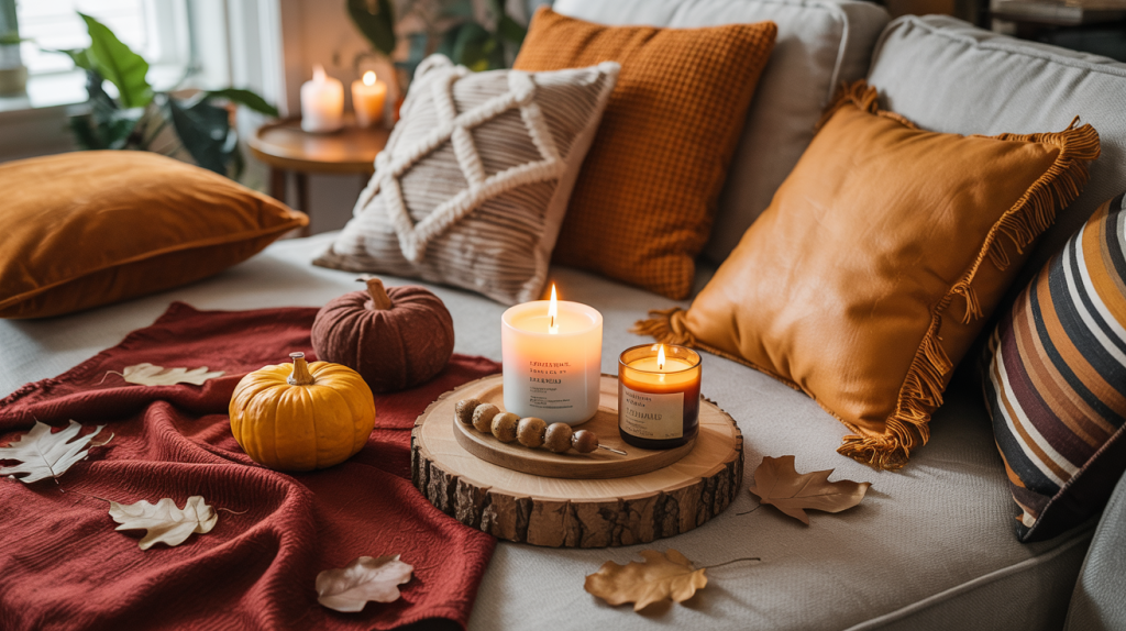 flat lay of cozy fall textiles in burnt 7 7oFvuYRueCbng7fdW4TQ HABecEa QfSaAKTQyYHxIw