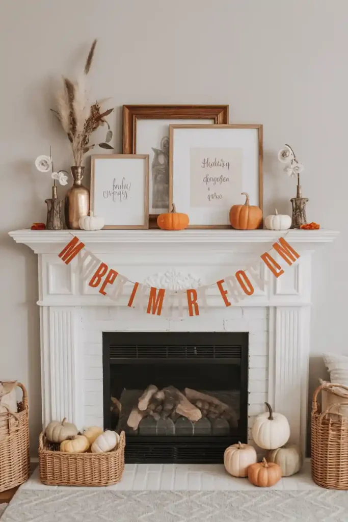 DIY Fall Mantel Decor on a Budget