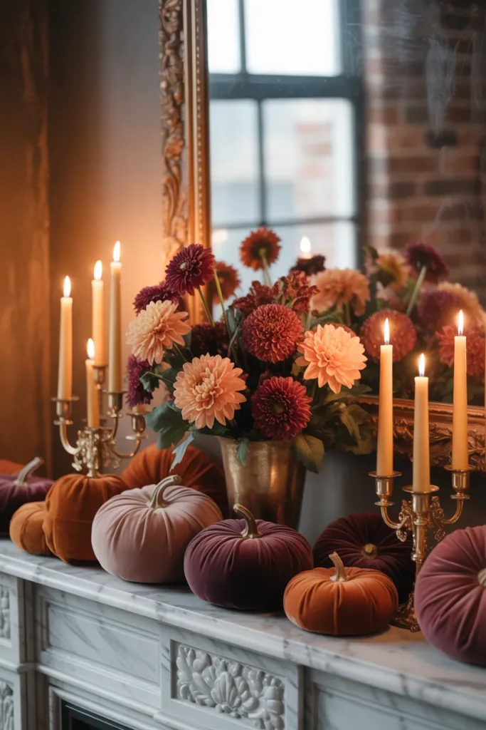 Elegant Fall Mantel Decorations