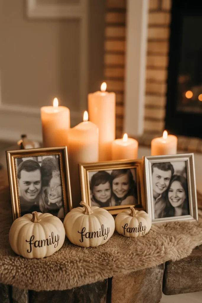 Family Photo Mantel