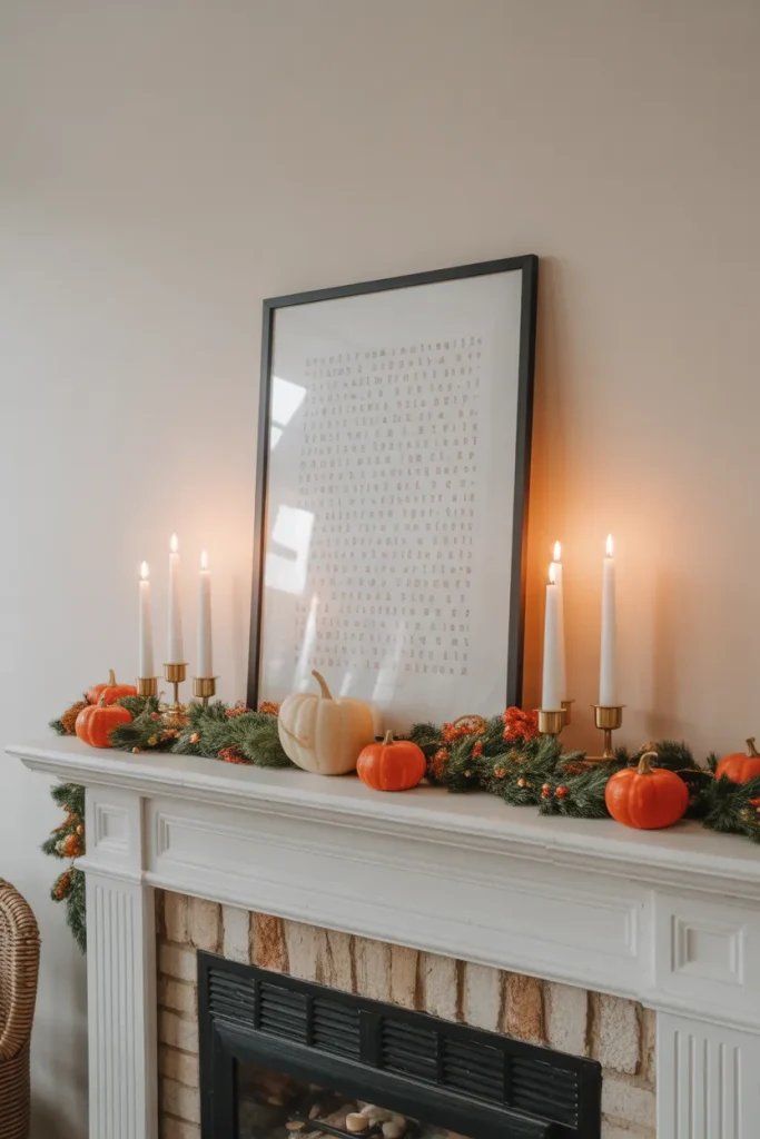 Small Mantel Fall Decor Ideas