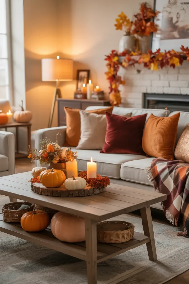 Simple Yet Stunning Fall Living Room Decor Ideas for Autumn 15