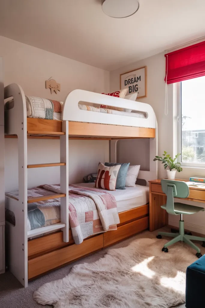 loft bunk bed with study area