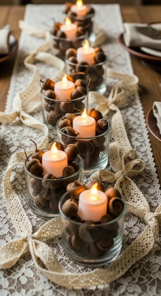 Acorns and Votive Holders