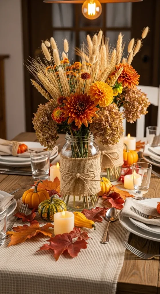 Burlap and Twine-Wrapped Vases