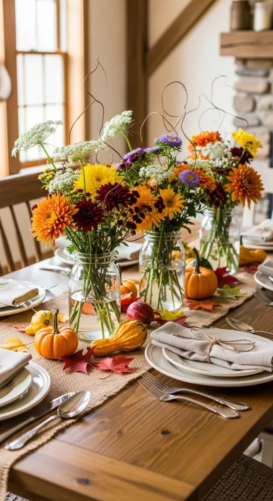 Charming Rustic DIY Mason Jar Blooms