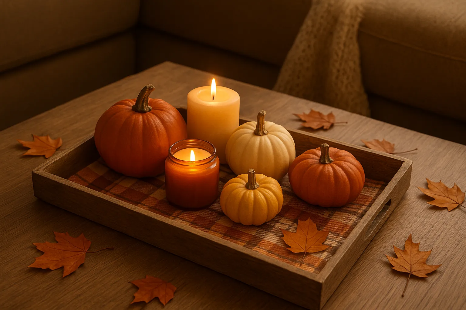 cozy fall tray