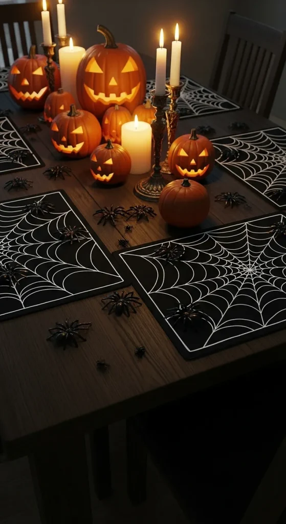 Creepy Crawly Spiderweb Placemats