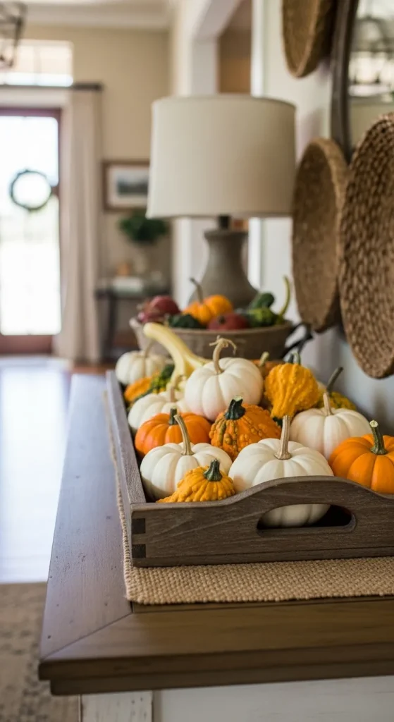 Displaying My Little Pumpkins and Gourds
