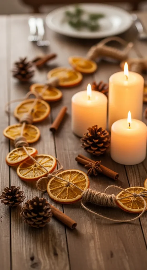 Dried Orange Garland-Centerpiece