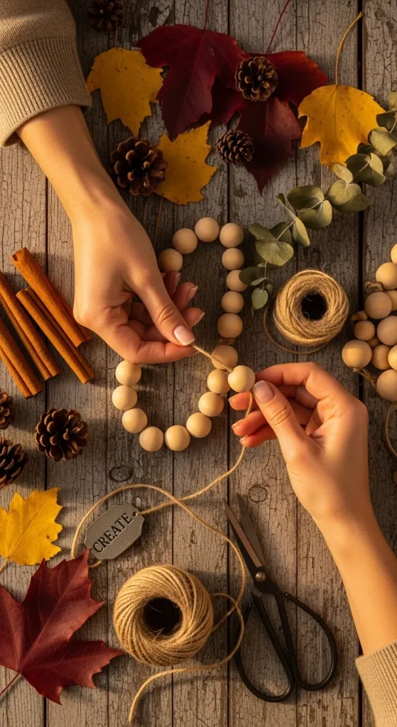 Easy Peasy DIY Wooden Bead Garland