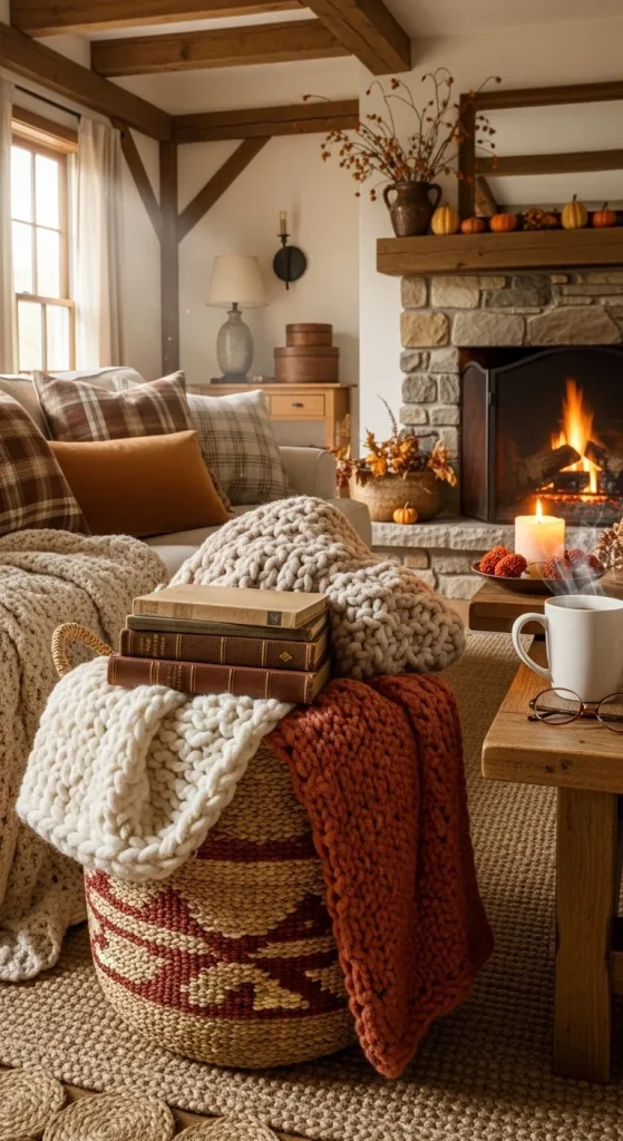 Filling Baskets with All Things Cozy