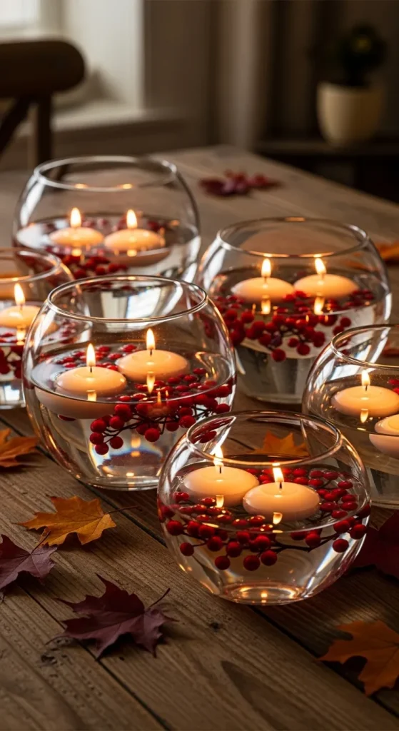 Floating Candle Berry Bowls