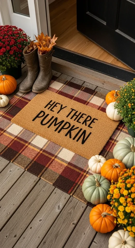 Layer a Fall-Ready Welcome Mat