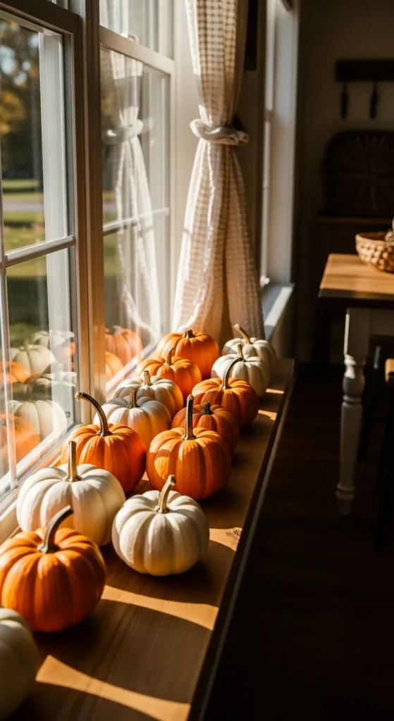 Little Pumpkins on the Window Sills