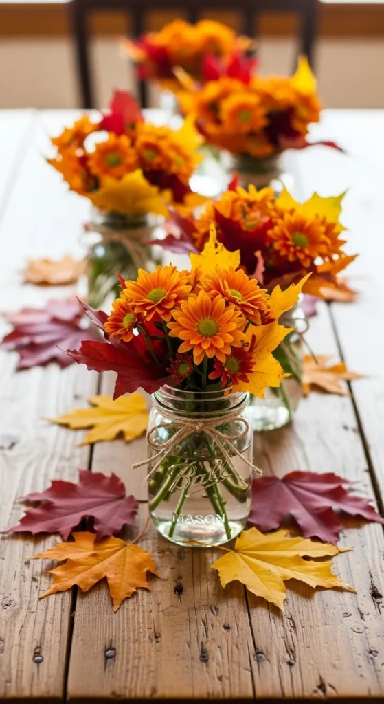 Mason Jar Flower Bouquet