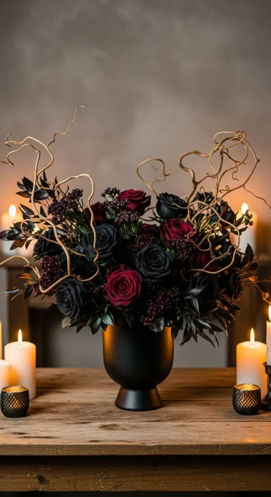 Moody, Dark Flower Arrangements