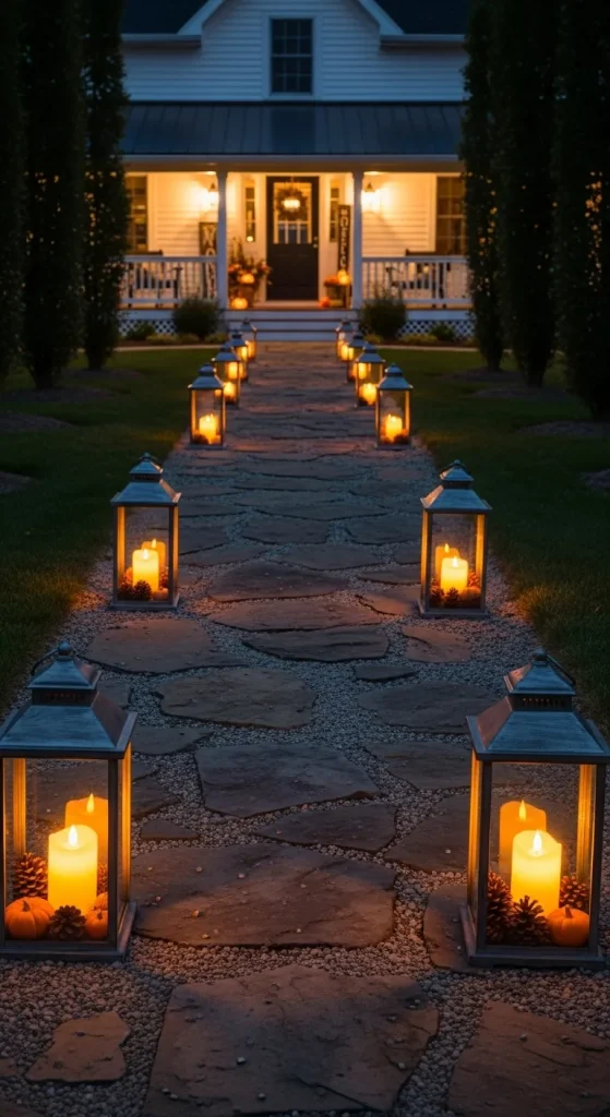 Outdoor Lantern Path