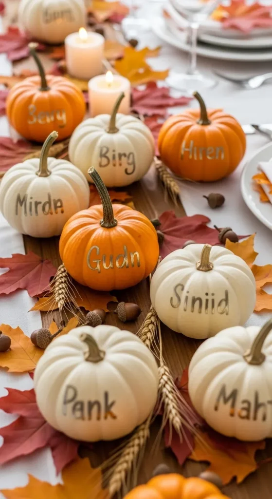Personal Pumpkin Place Cards