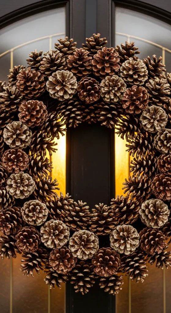 Pinecone and Sparkle Wreath