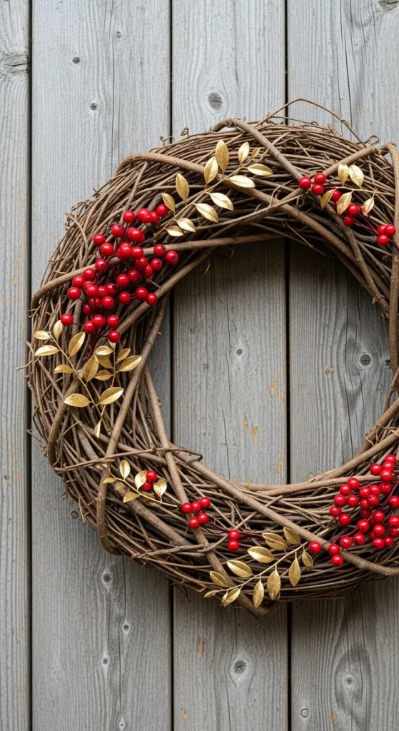Simple Twig and Sparkle Wreath