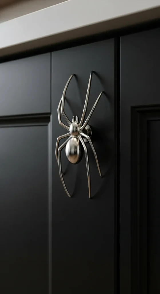Halloween cabinet knobs shaped like spider