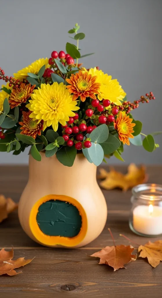 Squash Vase Centerpiece