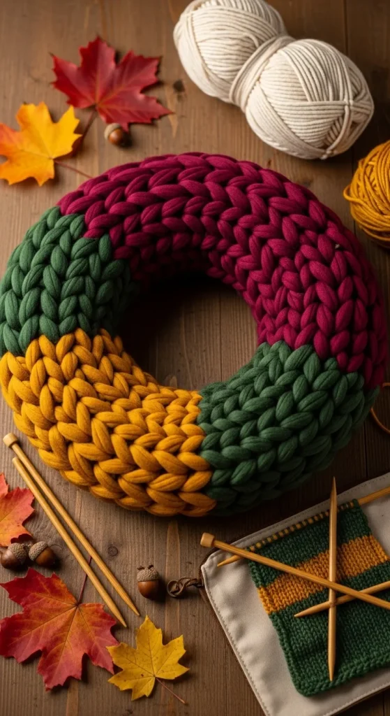 The Cozy Yarn-Wrapped Wreath