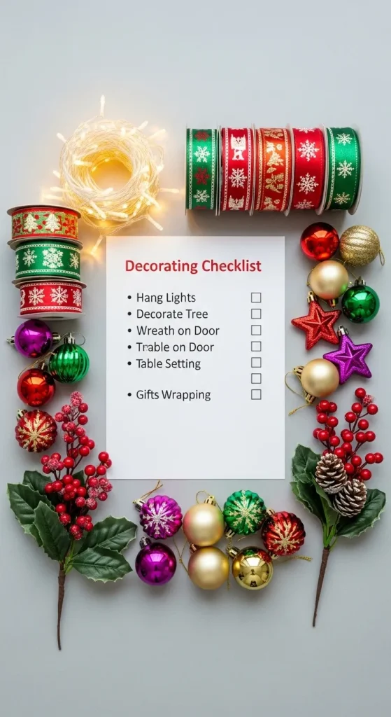 Christmas tree finishing details with elegant topper and modern collar for a polished holiday look