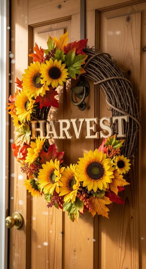 The “Harvest” Message Wreath