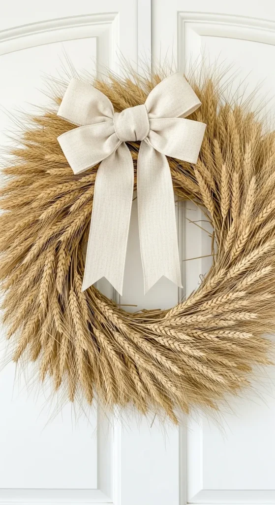 The Simple Wheat Bundle Wreath
