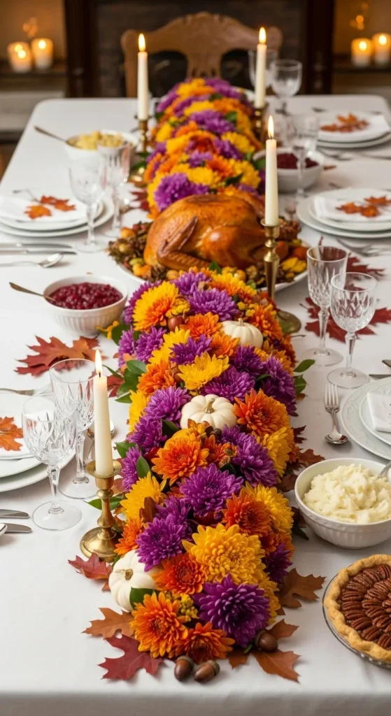 Vibrant Chrysanthemum Flower Garland