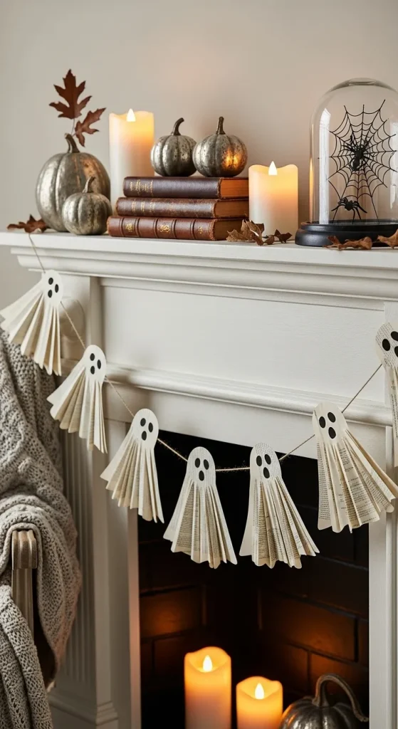 vintage book page garland