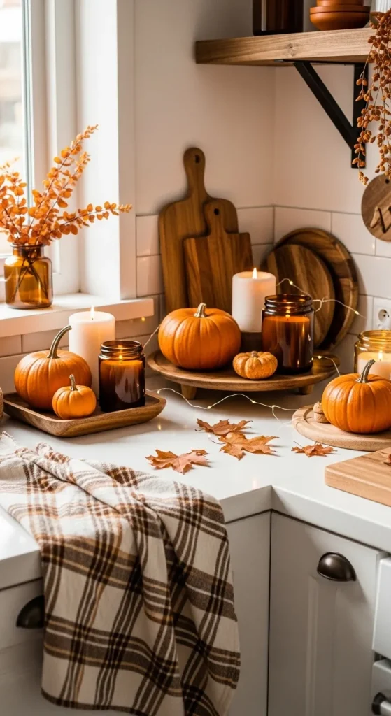 easy and aesthetic fall kitchen decor
