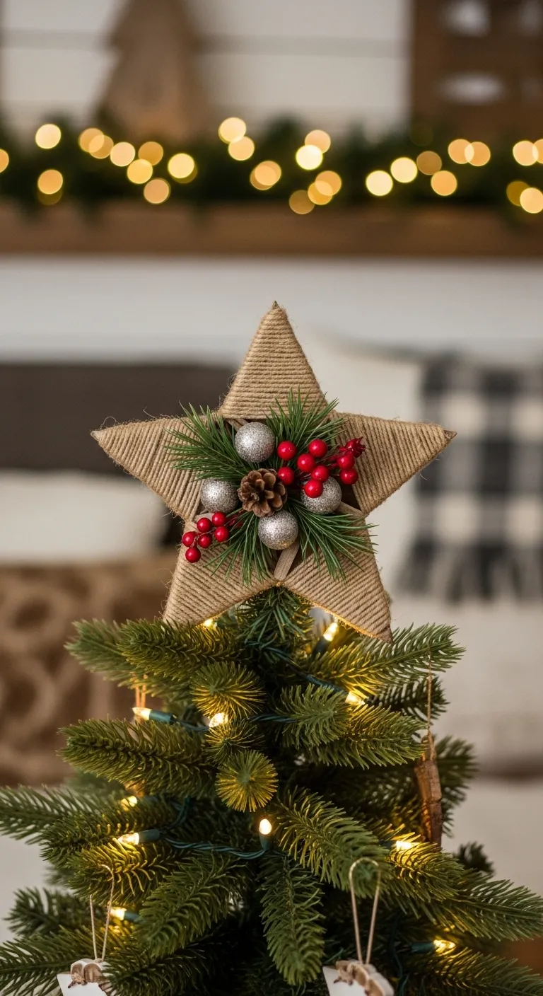 A Rustic Tree Topper with Personality