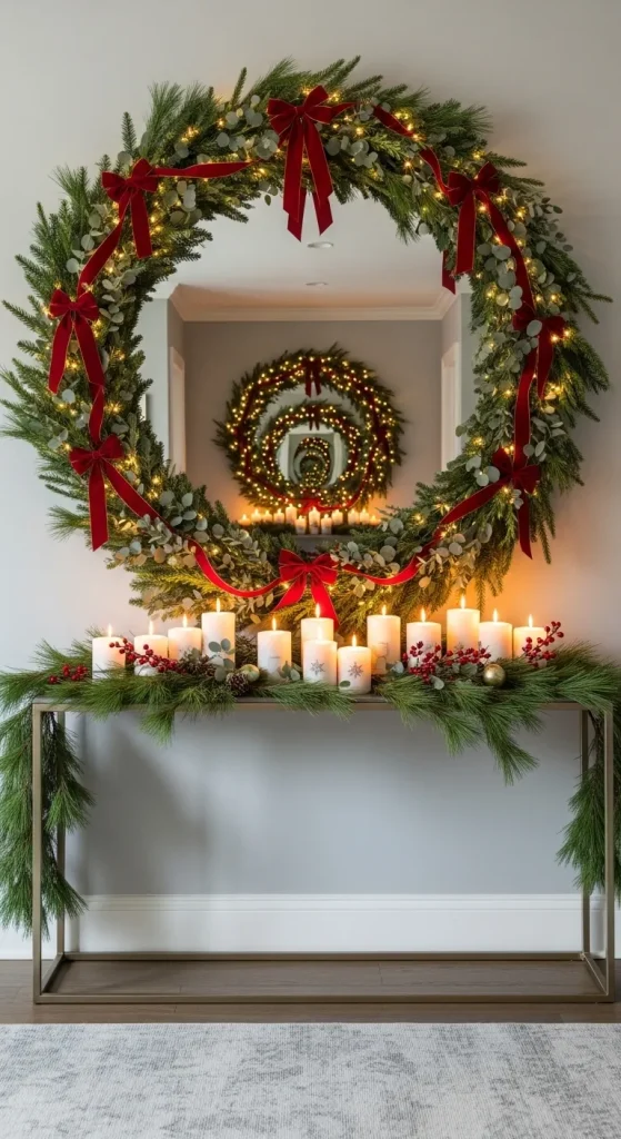 Add a Round Mirror for a Touch of Elegance