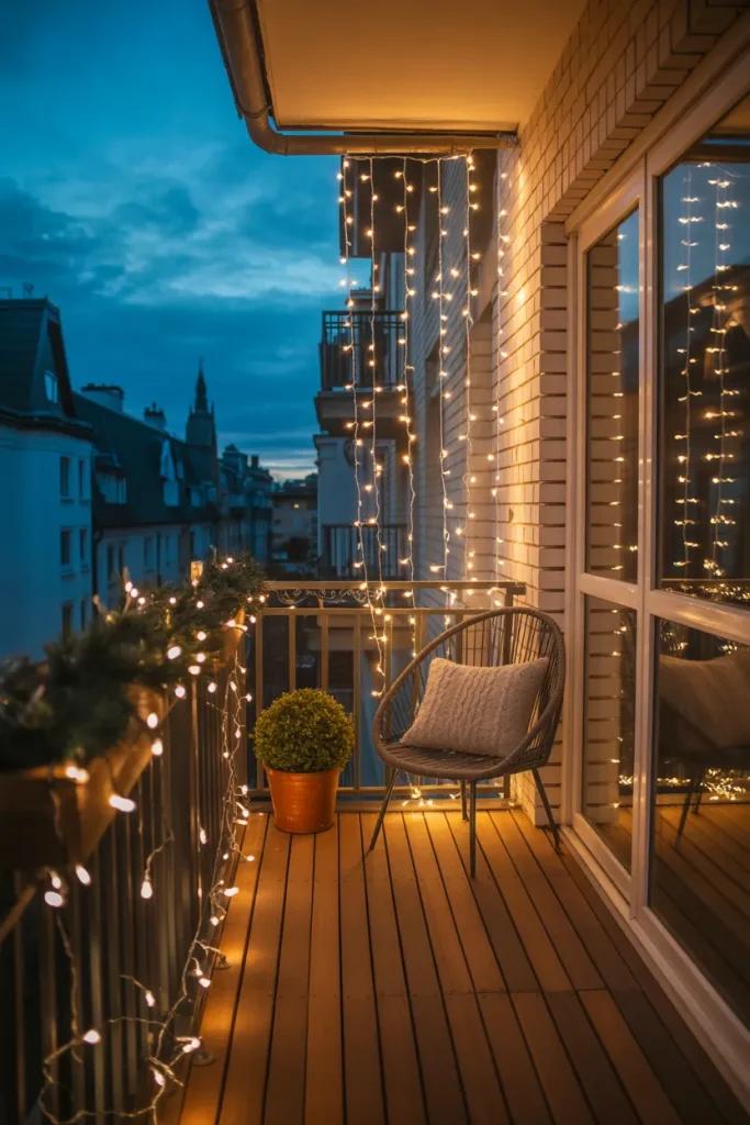 Balcony Christmas Lights Ideas