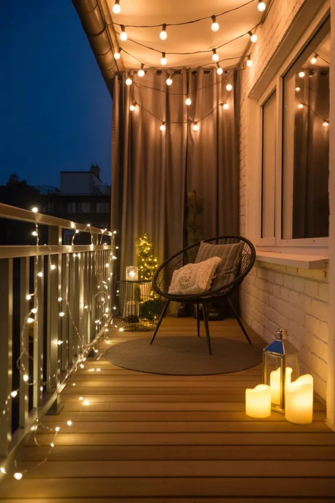 Balcony Decor Christmas Lighting Ideas