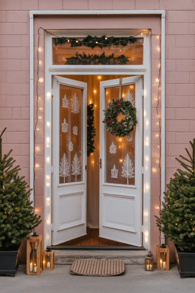Christmas Decor Balcony Door