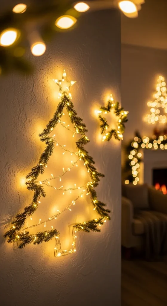 15 Stunning Christmas Wall Hanging Ideas to Instantly Transform Your Home 14 Christmas Light Wall Art