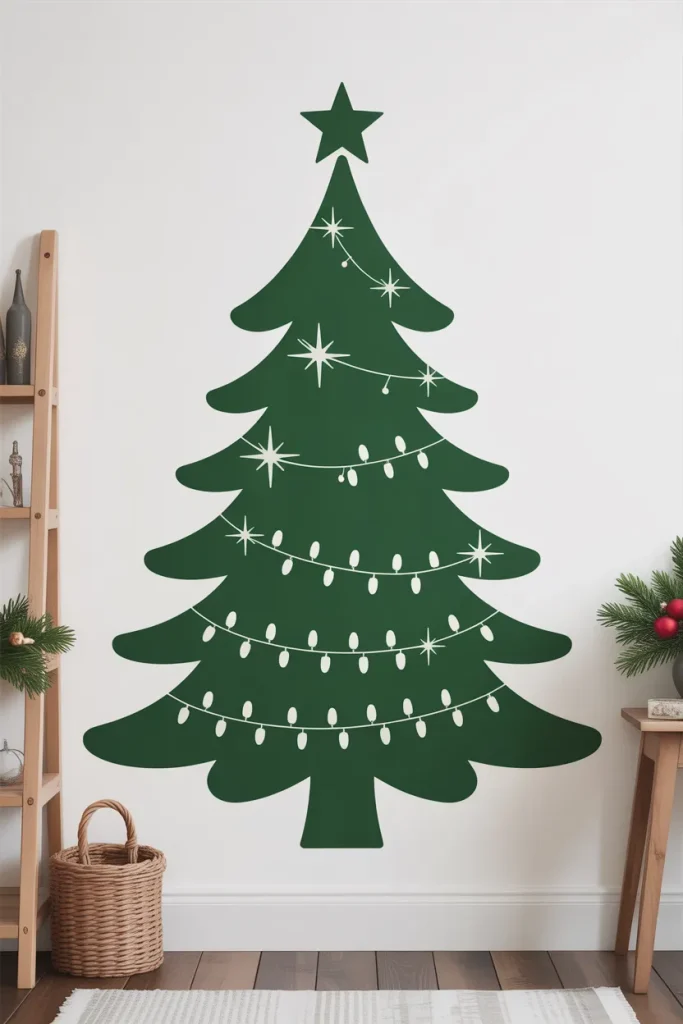 15 Stunning Christmas Wall Hanging Ideas to Instantly Transform Your Home 11 Christmas Tree Wall Decals