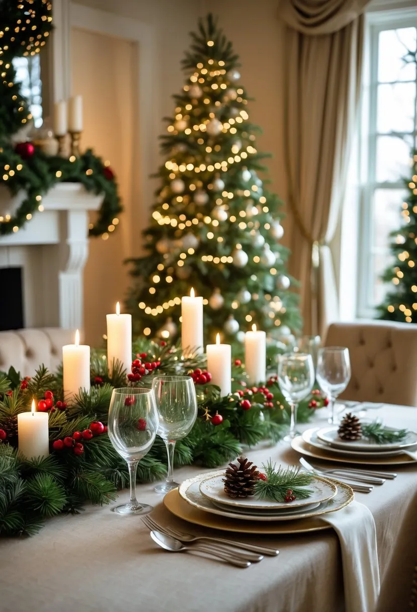 christmas dining table decor