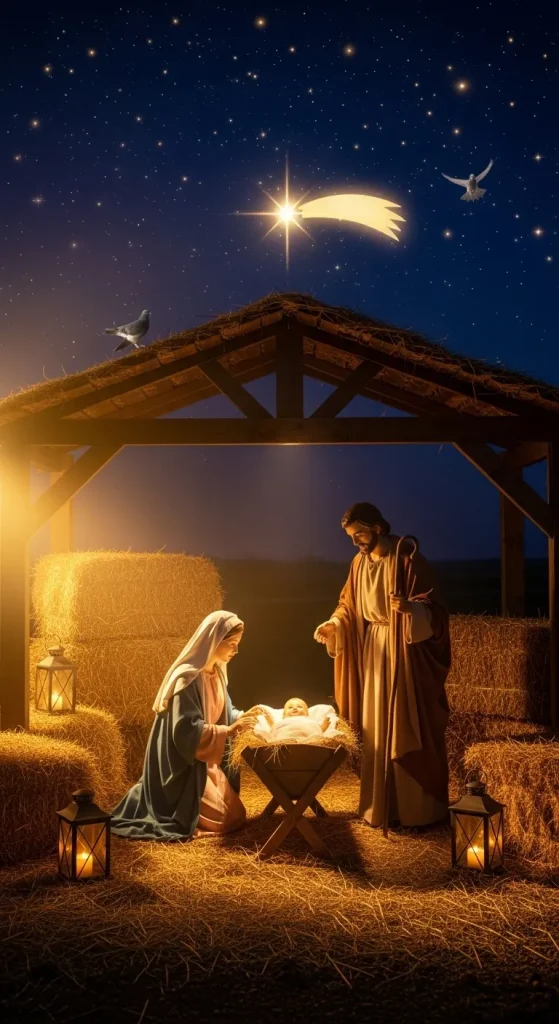 13 Stunning Outdoor Christmas Yard Décor Ideas That’ll Wow Your Neighbors 7 Classic Nativity Scene