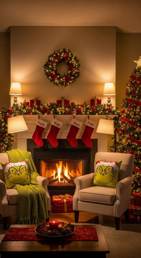 Cozy Up Your Living Room with Grinchy Pillows and Throws