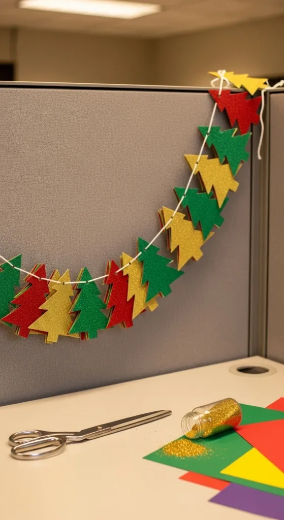 DIY Cubicle Garland Fun