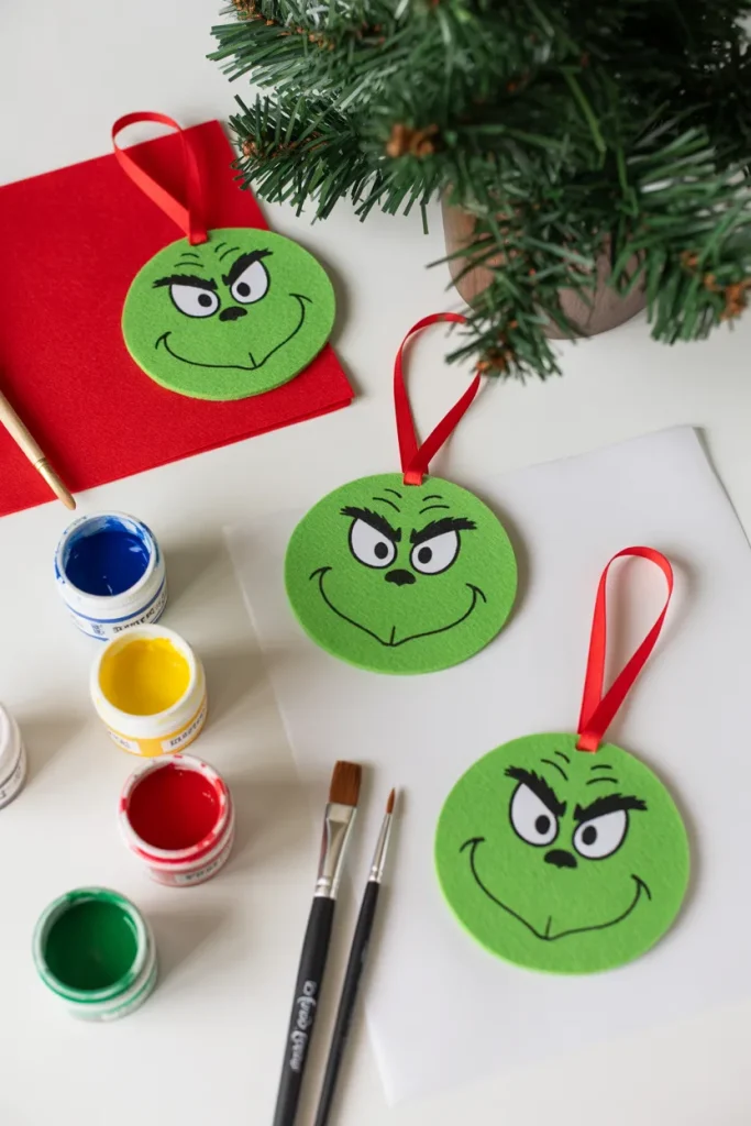 DIY Grinch Ornament Craft Session