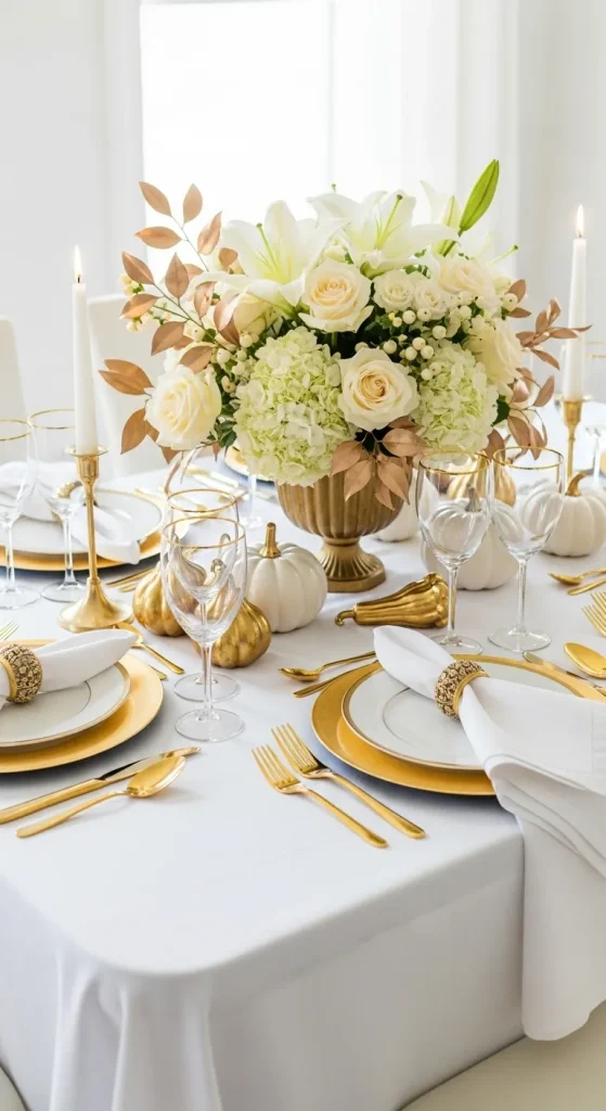 Elegant White and Gold
