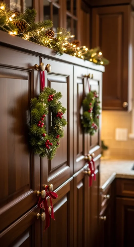 Festive Touches for Kitchen Cabinets